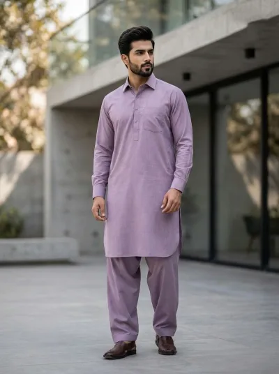 Imperial Black Traditional Pathani Set